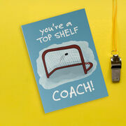 Hockey Greeting Card - Top Shelf Hockey Coach