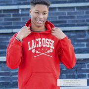 Guys Lacrosse Hooded Sweatshirt - Crossed Sticks