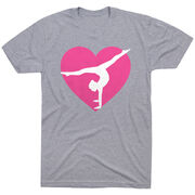 Gymnastics Short Sleeve T-Shirt - Gymnast Heart