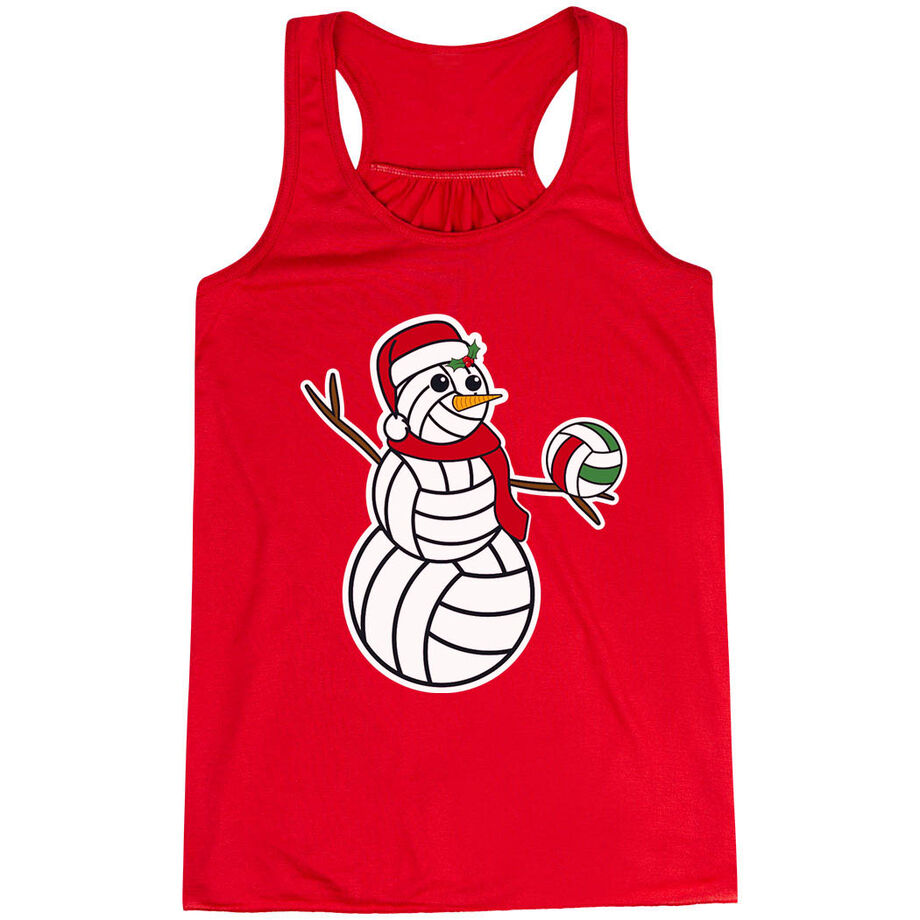 Volleyball Flowy Racerback Tank Top - Serving Holiday Cheer
