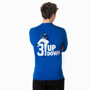 Baseball Tshirt Long Sleeve - 3 Up 3 Down  (Back Design)