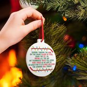 Hockey Round Ceramic Ornament - Jingle All the Way