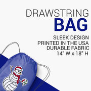 Volleyball Drawstring Backpack - Serving Holiday Cheer
