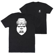 Hockey Short Sleeve T-Shirt - Ho Ho Santa Face (Back Design)