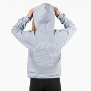 Volleyball Hooded Sweatshirt - Volleyball Words (Back Design)