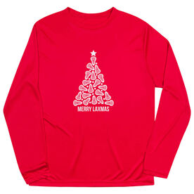 Lacrosse Long Sleeve Performance Tee - Merry Laxmas Tree
