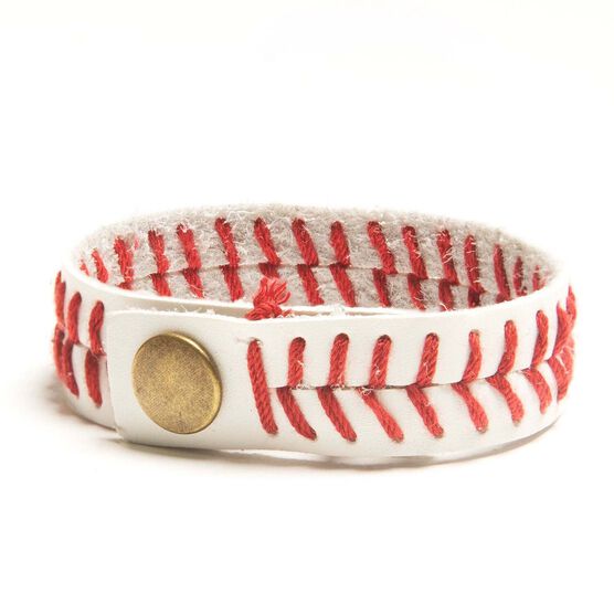 Authentic Baseball Leather Bracelet | ChalkTalkSPORTS