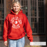 Soccer Hooded Sweatshirt - I'd Rather Be Playing Soccer (Round)