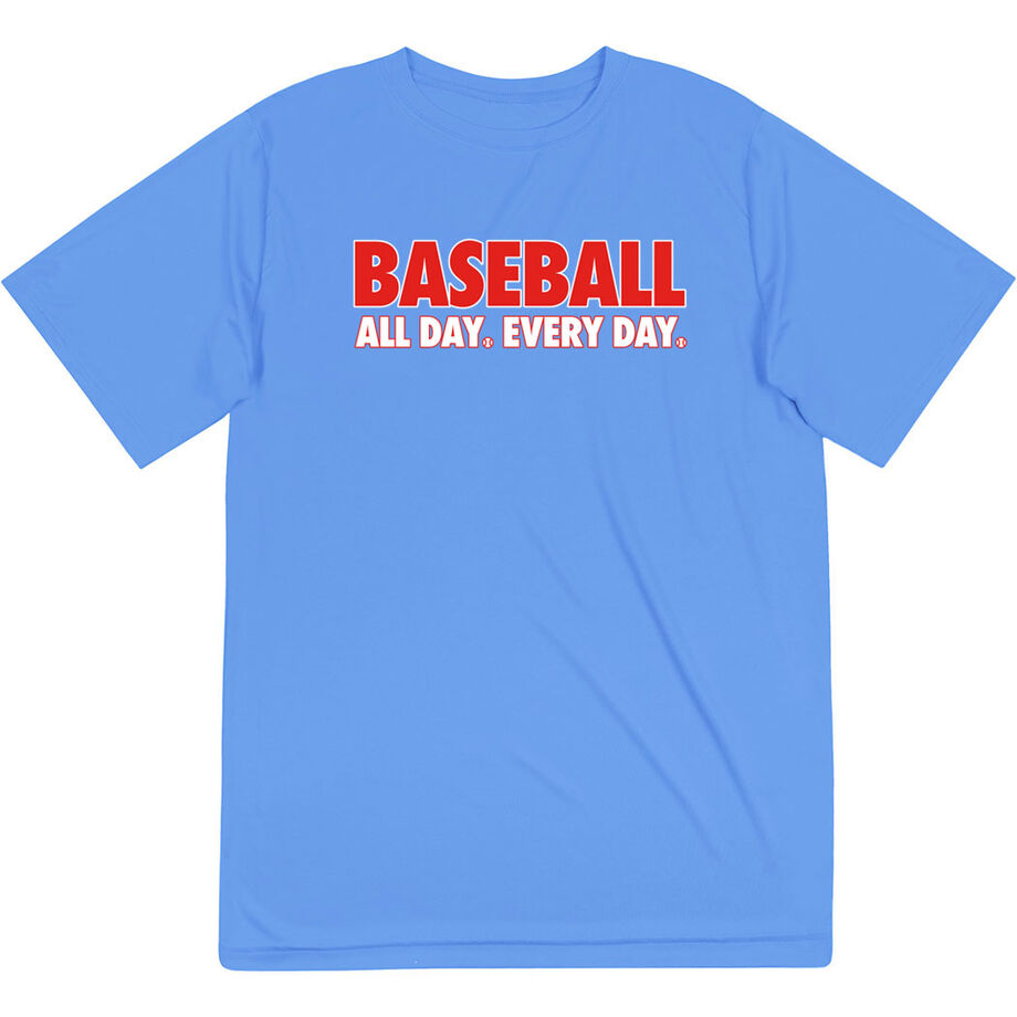 Baseball Short Sleeve Performance Tee - Baseball All Day Everyday - Personalization Image