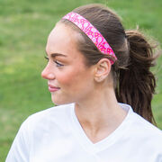 Tennis Juliband Non-Slip Headband - Tossed Racquet Pink