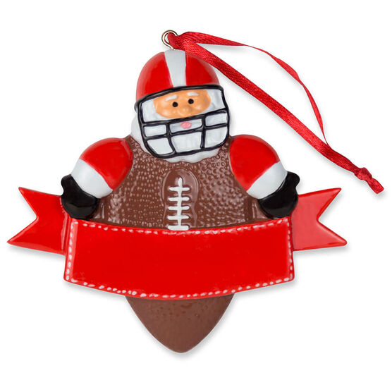 Football Ornament - Football Santa