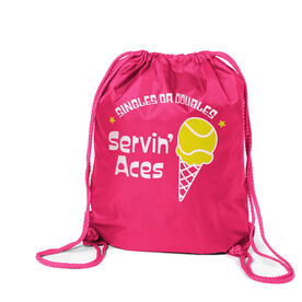 Tennis Sport Pack Cinch Sack - Servin' Aces