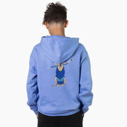Hockey Hooded Sweatshirt - Puck The Hockey Dog (Back Design)