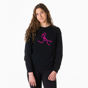 Field Hockey Tshirt Long Sleeve - Neon Field Hockey Girl