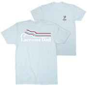 Guys Lacrosse Short Sleeve T-Shirt - Lacrosse Dad Sticks (Back Design)