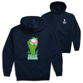 Baseball Hooded Sweatshirt - Field Of Screams (Back Design)