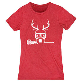 Girls Lacrosse Women's Everyday Tee - Lax Girl Reindeer