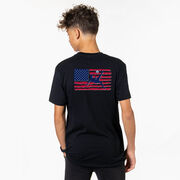Soccer Short Sleeve T-Shirt - Guys Soccer Land That We Love (Back Design)