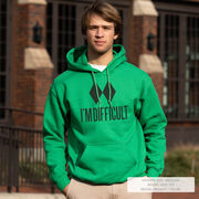 Skiing Hooded Sweatshirt - I'm Difficult