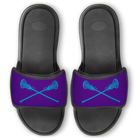 Girls Lacrosse Repwell&reg; Slide Sandals - Crossed Sticks