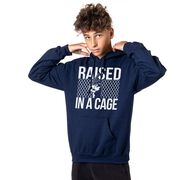 Baseball Hooded Sweatshirt - Raised In a Cage