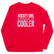 Hockey Long Sleeve Performance Tee - Hockey Girls Are Cooler