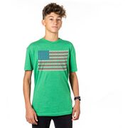 Softball/Baseball T-shirt Short Sleeve Patriotic Baseball