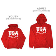 Guys Lacrosse Hooded Sweatshirt - USA
