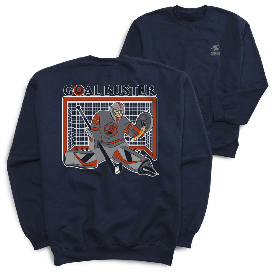 Hockey Crewneck Sweatshirt - Goal Buster (Back Design)