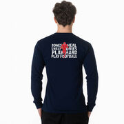 Football Tshirt Long Sleeve - Bones Saying (Back Design)