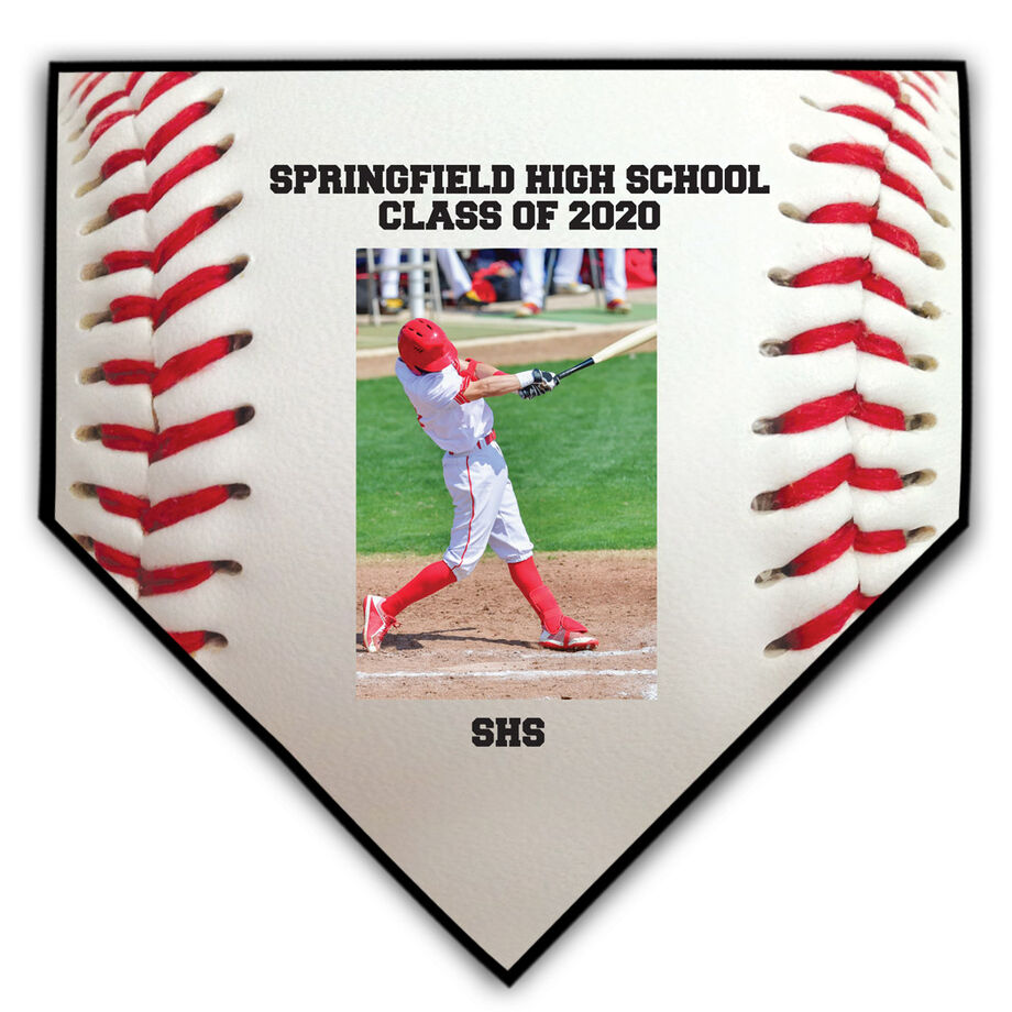 Baseball Home Plate Plaque - Vertical Photo | ChalkTalkSPORTS