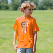 Guys Lacrosse Short Sleeve Performance Tee - Patriotic Stick