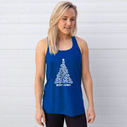 Lacrosse Flowy Racerback Tank Top - Merry Laxmas Tree