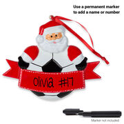 Soccer Ornament - Soccer ball Santa