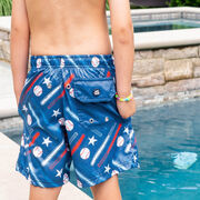 Baseball Swim Trunks - All American