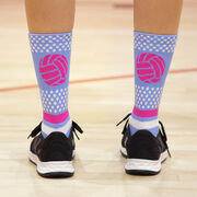 Volleyball Woven Mid-Calf Socks - Tropic Neon