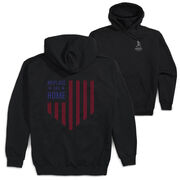 Baseball Hooded Sweatshirt - No Place Like Home (Back Design)
