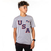 Hockey T-Shirt Short Sleeve - Hockey USA Gold