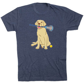 Girls Lacrosse Short Sleeve T-Shirt - Chase The Lax Dog