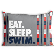 Swimming Pillowcase - Eat. Sleep. Swim.