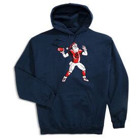 Football Hooded Sweatshirt - Touchdown Santa