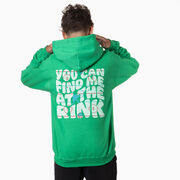 Hockey Hooded Sweatshirt - You Can Find Me At The Rink (Back Design)