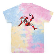 Soccer Short Sleeve T-Shirt - Soccer Santa Tie Dye