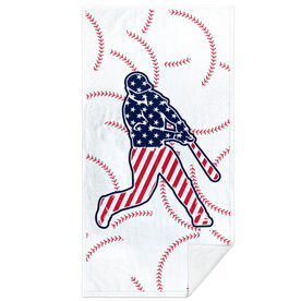 Baseball Premium Beach Towel - Patriotic Baseball
