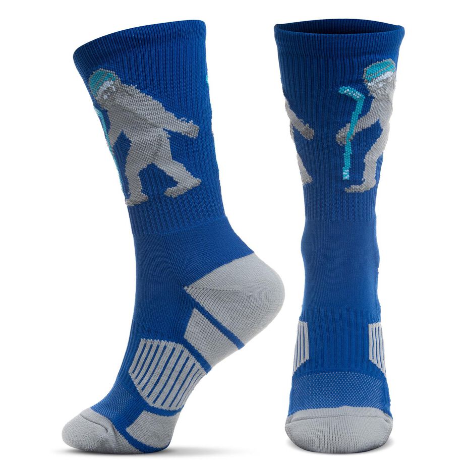 Hockey Woven Mid-Calf Socks - Yeti
