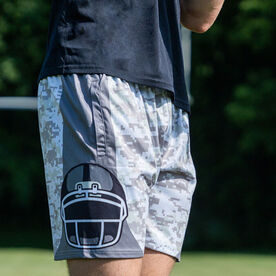 Digital Camo Helmet Football Shorts