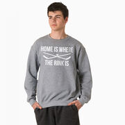 Hockey Crewneck Sweatshirt - Home Is Where The Rink Is