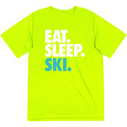 Skiing & Snowboarding Short Sleeve Performance Tee - Eat. Sleep. Ski.