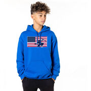 Hockey Hooded Sweatshirt - Patriotic Hockey