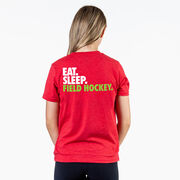 Field Hockey Short Sleeve T-Shirt - Eat. Sleep. Field Hockey. (Back Design)